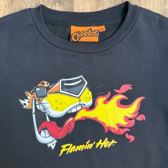 Cheetos Flamin’ Hot Chester Colorblock Sweatshirt PepsiCo Black Sz Unisex Small - Picture 4 of 9